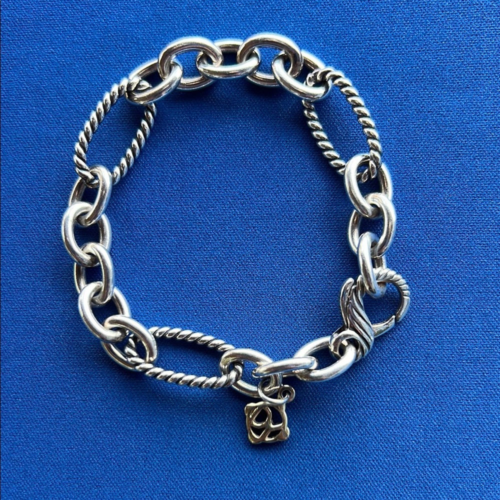 David Yurman Sterling Oval Link Bracelet, 7 1/4 inch length, EUC